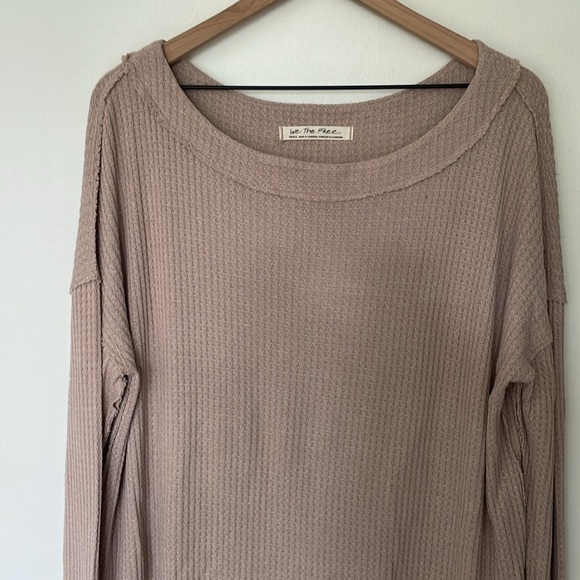 Free People | North Shore Sand Long Sleeve Waffle Thermal Tunic Small - Picture 2 of 9